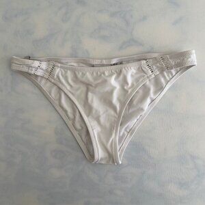 Rhythm Ruched Butt Cheeky White Bikini Bottoms